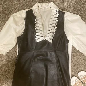 sandro white bubble sleeves